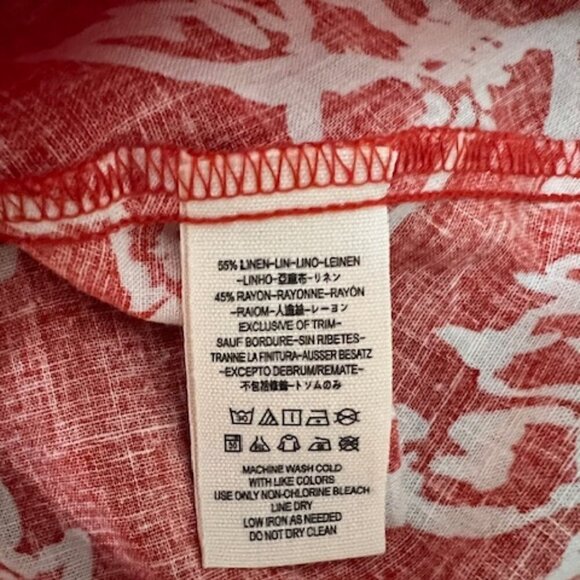 Free People A Thing Called Love Mini Dress Floral Linen Blend Women's Size 0 - Picture 5 of 5